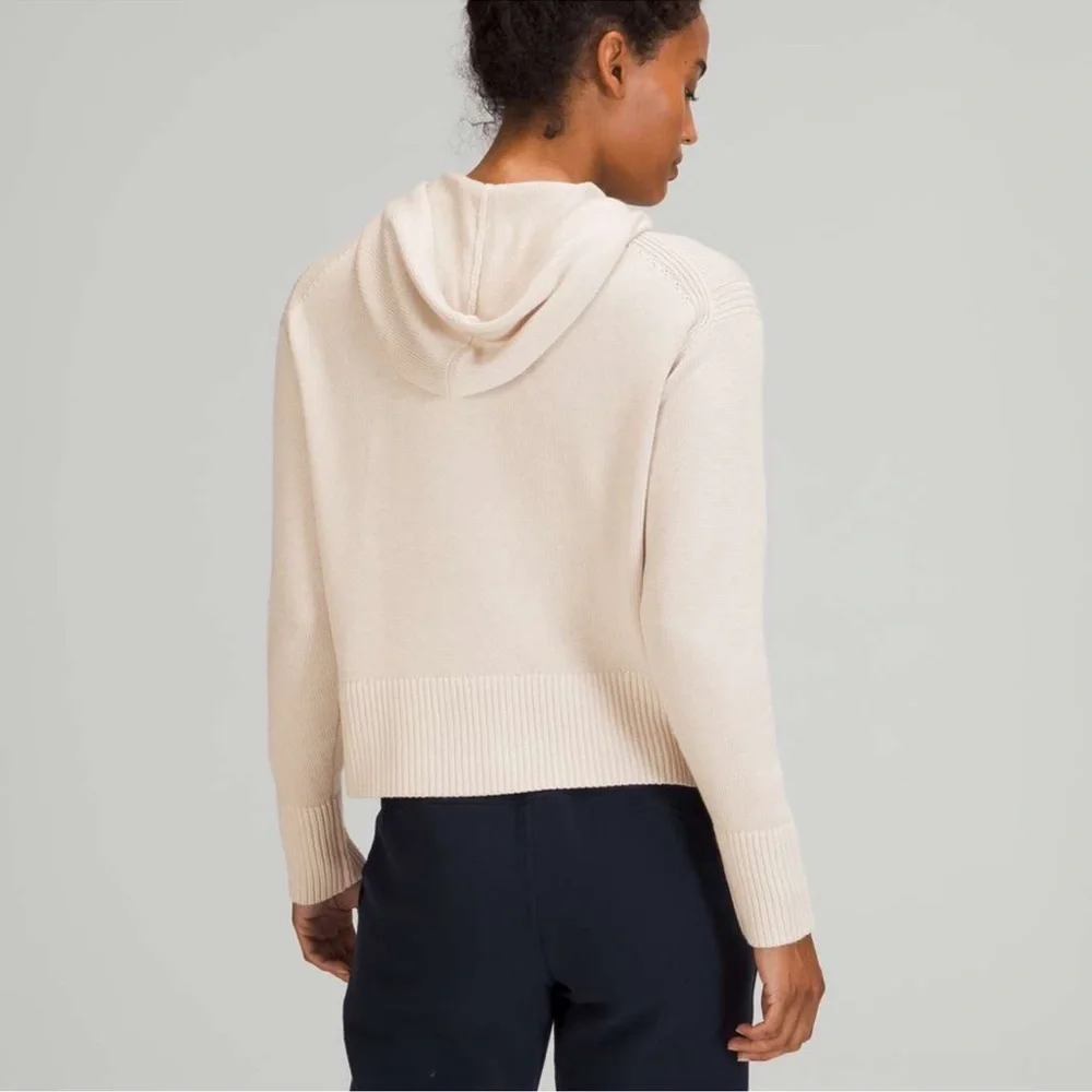 Lululemon Double Knit Sweater Hoodie White Opal